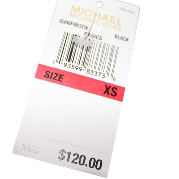 Michael Kors Dress Black Off Shoulders Gold Chain Shoulder Straps Size XS NWT's - Picture 10 of 12